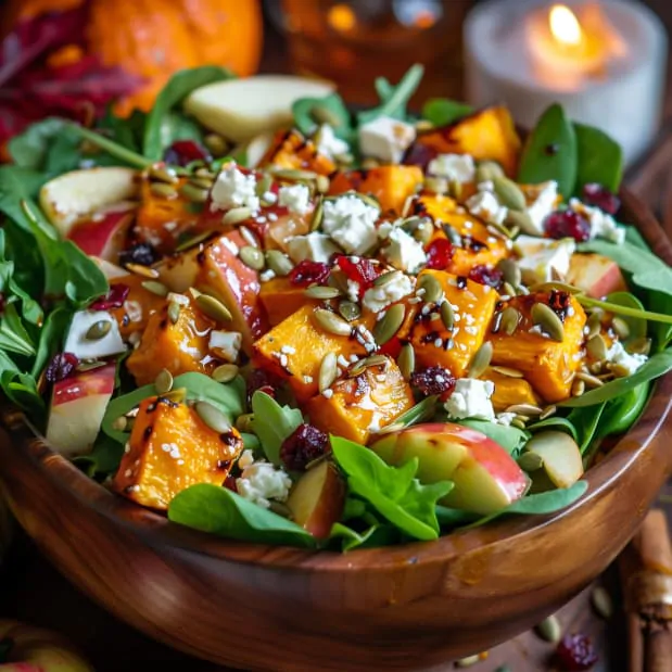 Græskarsalat med ristede græskarkerner
