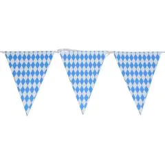 Flagbanner Oktoberfest 10 m - Blå/Hvide Vimpelflag