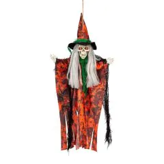 Heks 60 cm, sort/orange