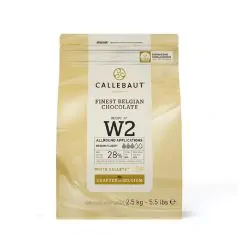 Callebaut Hvide overtrækschokoladeknapper 28% 2,5 kg