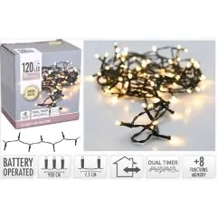 Lyskæde med LED ude/inde 120 stk