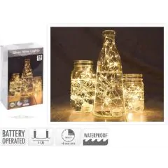 Lyskæde Stålwire 20 LED-Lys