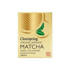Matcha grøn Ceremonial Øko 30 g Clearspring
