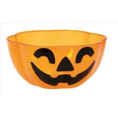 Orange halloween slikskål