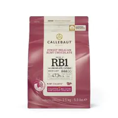 Callebaut Overtrækschokolade Ruby 2,5 kg