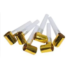 Party Blow Outs Guldfarve 6 stk