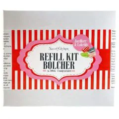 Bolsjesæt refil Jordbær-Lakrids