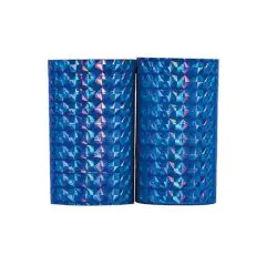 Serpentiner blå Hologra 6,3 cm 2 rl