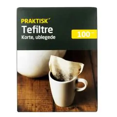 Tefilter Korte 100 stk.
