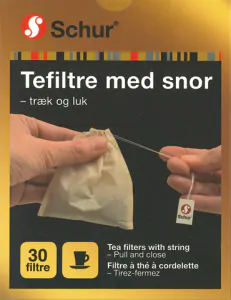 Tefilter med snor 30 stk
